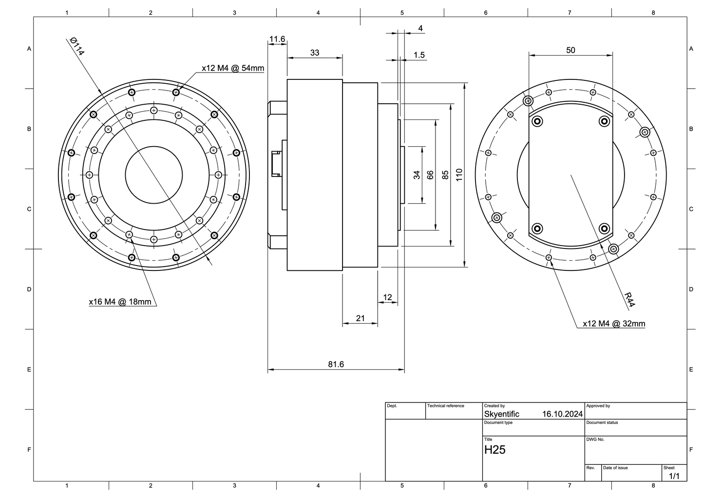 H25 Harmonic Actuator 48Nm
